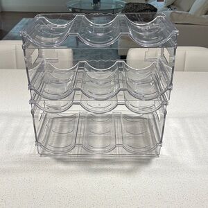 Clear Stackable Wine Rack/ Water Bottle Rack